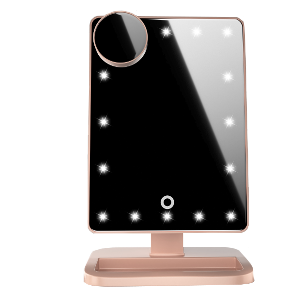 LED Makeup Mirror with Bluetooth Speaker & 10X Magnification