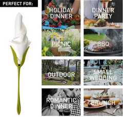 Rose Flower Napkin Holders | Decorative Table Accessories (Set)