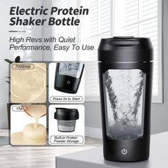 Electric Portable Protein Shaker Bottle – USB Rechargeable Blender