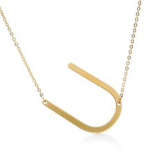 Personalized Initial Letter Pendant Necklace – Gold, Silver & Rose Gold Stainless Steel