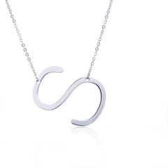 Personalized Initial Letter Pendant Necklace – Gold, Silver & Rose Gold Stainless Steel