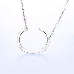 Personalized Initial Letter Pendant Necklace – Gold, Silver & Rose Gold Stainless Steel