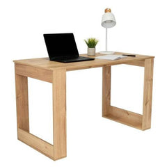 Lacey Rectangle Computer Desk – Light Oak, Compact Home Office Design