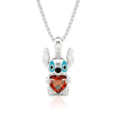 Stitch Figurine Heart Necklace - Creative and Cute Design