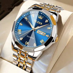 Roman Numeral Dual-Date Quartz Watch
