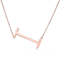 Personalized Initial Letter Pendant Necklace – Gold, Silver & Rose Gold Stainless Steel