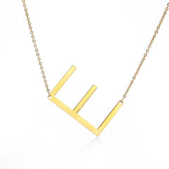 Personalized Initial Letter Pendant Necklace – Gold, Silver & Rose Gold Stainless Steel
