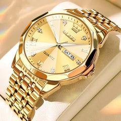 Roman Numeral Dual-Date Quartz Watch