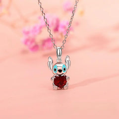 Stitch Figurine Heart Necklace - Creative and Cute Design